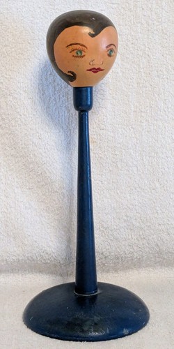 Vtg art deco flapper painted - art,