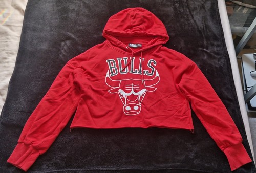 Chicago bulls crop hoodie red - chicago,
