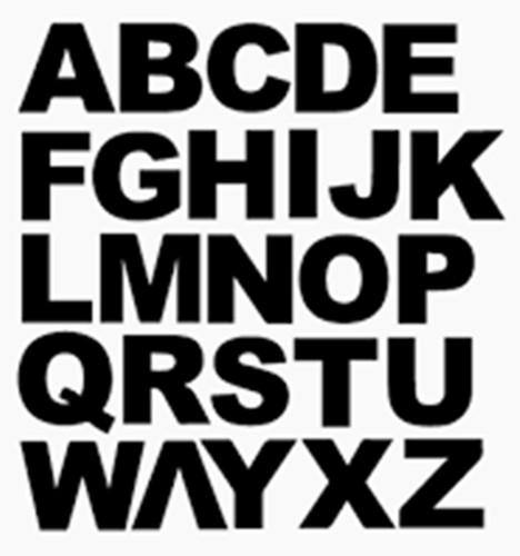 Huge blk english letters - s-huge,