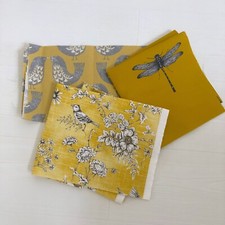 Designer Fabric Remnants Yellow Mustard Ochre