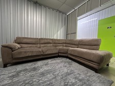 Large Taupe/Brown Corner Sofa