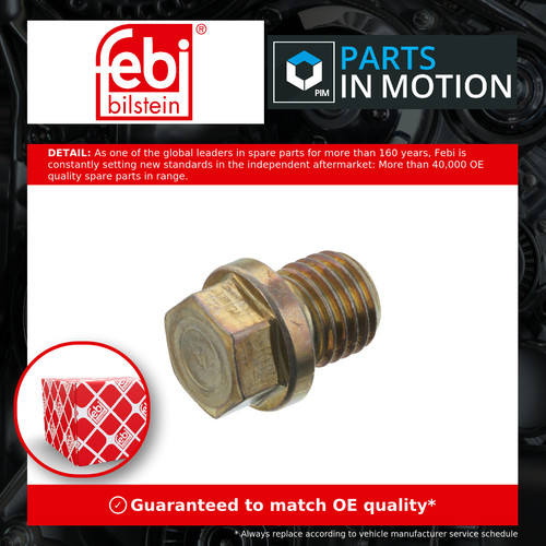 Sump plug fits mercedes - plug, oil