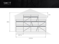 Gable scaffold 8x12m Alu-scaff