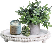 HPC Decor 12In round Wood Tray