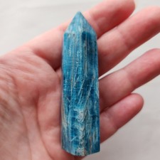Natural Chrysocolla Quartz Crystal Point Wand Reiki Healing Energy 70-80mm UK