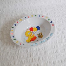 Sesame Street Muppets Vintage Bowl, Children Baby Toddler Plastic Bowl Henson