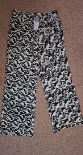 Primark black white wide leg - black/white,