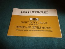 1974 CHEVROLET TRUCK OWNER'S