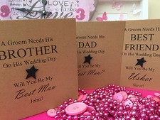 Personalised Will You Be My Best Man Card, Usher, Groomsman, Page Boy, Wedding