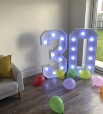 4ft LED light up numbers FOR HIRE ONLY (Bedford Bedfordshire Based)