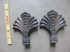 2 Cast Iron Fence Gate Post