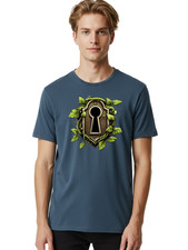 Keyhole Mens Graphic Tee, 100%