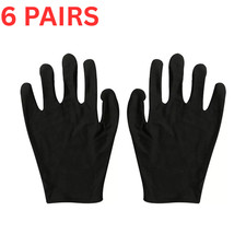 6 Pairs 100% Cotton White