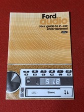 FORD audio guide -1982 booklet. Radio cassette stereo . Fiesta Escort Capri 