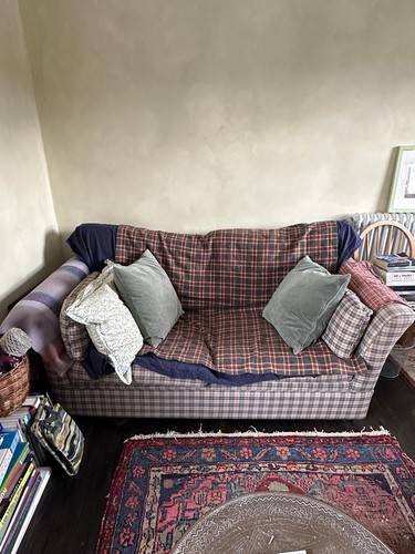 Ikea sofa bed checquered - sofa,