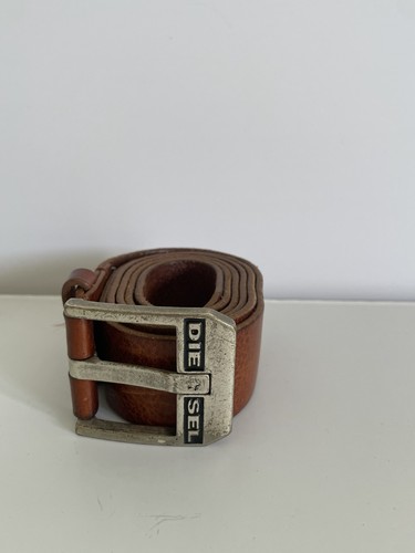 Diesel brown leather belt size - leather,