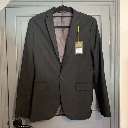 Next black collared blazer - black,