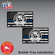 2x Thin Blue Line Code 4