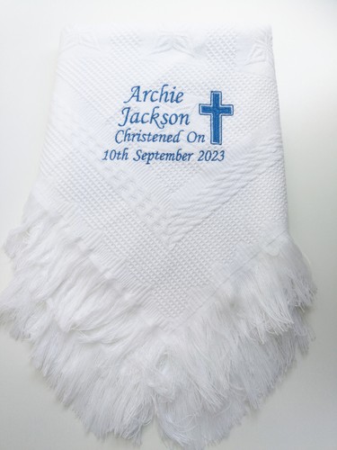 Personalised baby shawl large - baby,