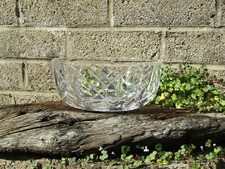 Vintage Irish Waterford Crystal large bowl - Signed - 8 inch diameter