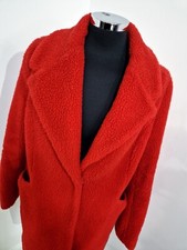Boden Red Teddy Coat Size UK