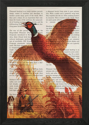 Pheasant hunting season framed - hunting,