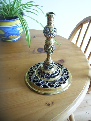 Superb brass art nouveau - nouveau, oil