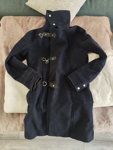 Zara men long coat - navy, size