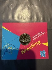 2011 Royal Mint Olympic 50p Wrestling Coin Uncirculated Low Mintage