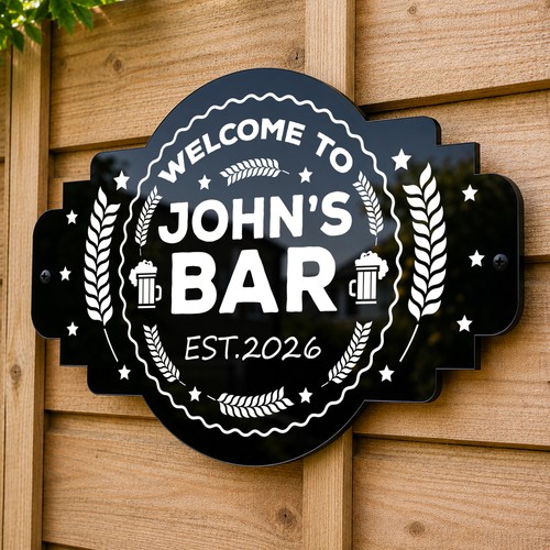 Personalised pub home bar sign - pub,