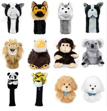 Novelty Golf Club Headcover Soft Animal Wood Driver Head Cover Sleeve Sets UK