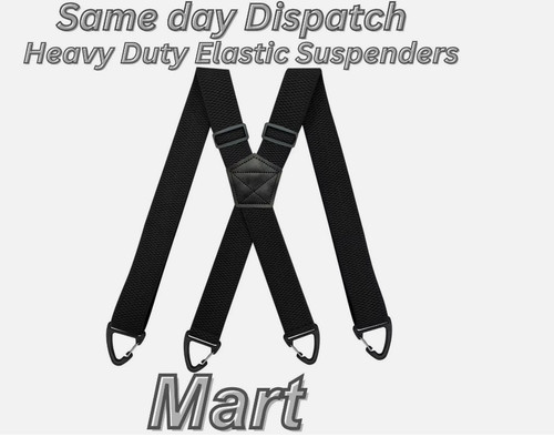 Heavy duty elastic suspenders - heavy,