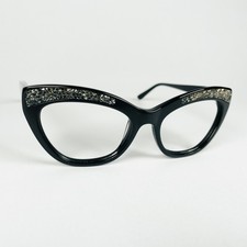 RED OR DEAD eyeglasses BLACK CATS EYE glasses frame MOD: RUBBED AWAY
