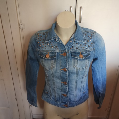 Studded denim jacket - studded,