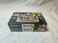2 x Sony Metal XR 90 Type IV Audio Cassette Tape - Sealed