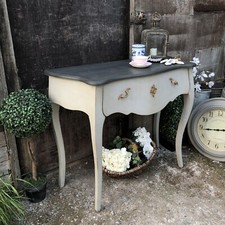 Grey Painted French Country Chic Style Console / Dressing Table Desk Basin Base