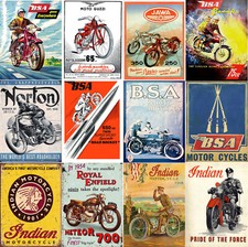 Multi Listing Motorbiking metal plaques,signs, motorbikes, garage, motorcycles