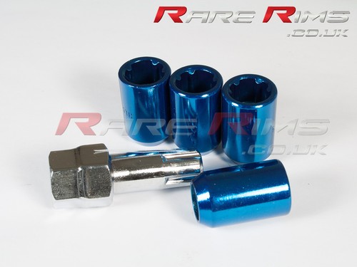 Blue tuner locking nuts - nuts, x4