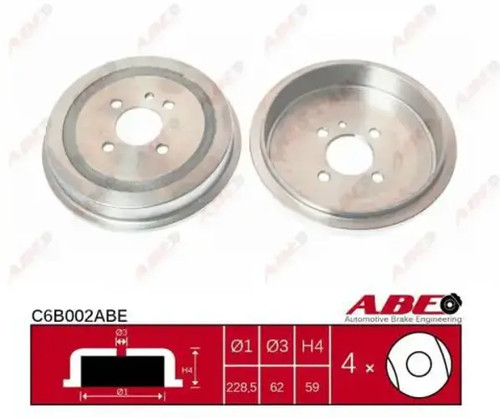 Brake drum rear axle - brake, c6b002abe