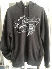 Mens Gas Monkey Garage Hoodie Size Large Grey/black