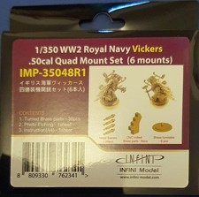 Infini IMP-35048R1 WW2 Royal Navy Vickers .50 cal Quad Mount Set (6 mounts)