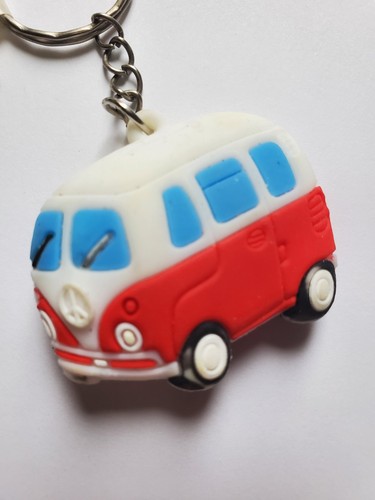 Red and white campervan - and,