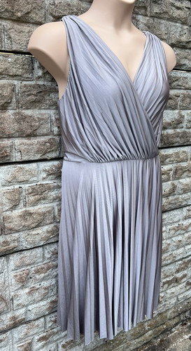 Ladies silver pleated - m&co,