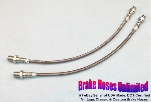 Front stainless brake hoses - brake,