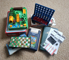 5 X Vintage Travel Board Games BUNDLE JOBLOT Connect 4 Battleships Roll a Ball