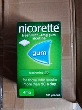 GENUINE NICORETTE FRESHMINT 4MG GUM 105 PIECES