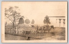 Rural FARM SCENE HORSE DRAWN