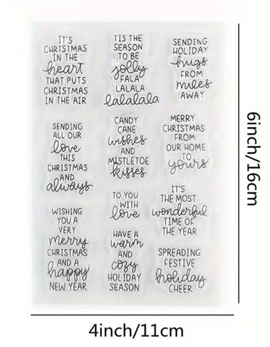 Christmas stamps words - christmas,