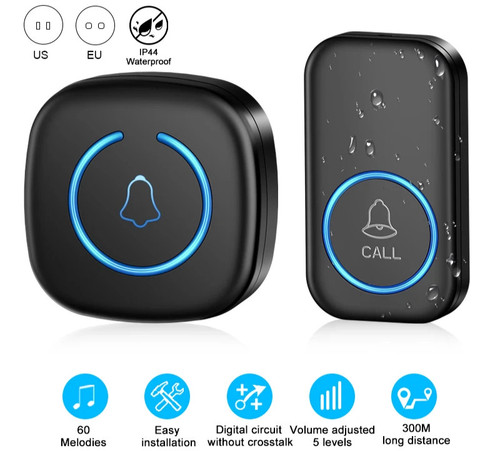 Wireless doorbell 300m - wireless,