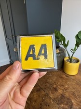 VINTAGE Square AA Car Badge
